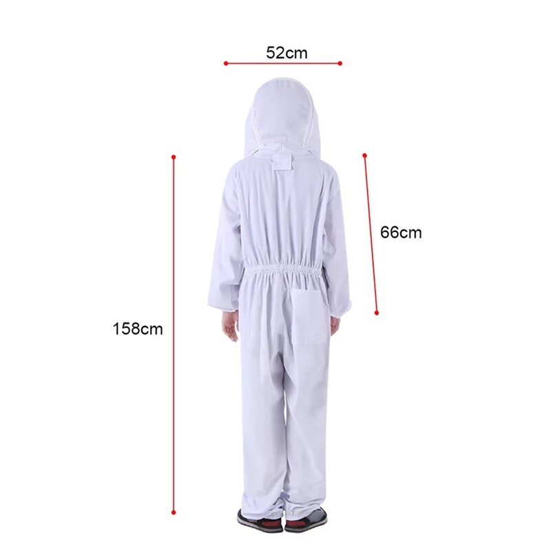 Dik Katoen Imker Pak Kiel Kleding Wit Veilig Kleding Full Body Bijenteelt Bijenteelt Pak