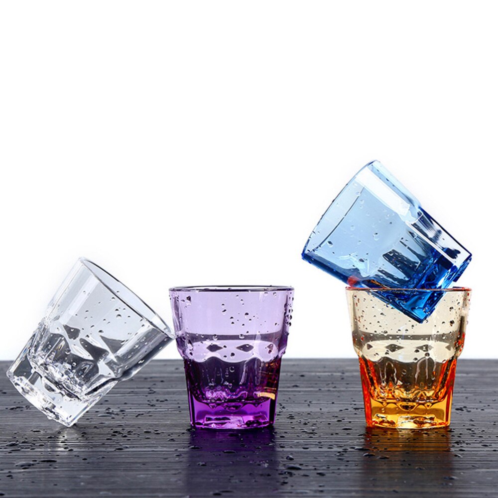 4Pcs Cups Acrylic Transparent Cups Hotel Shatterproof Beverage Cups