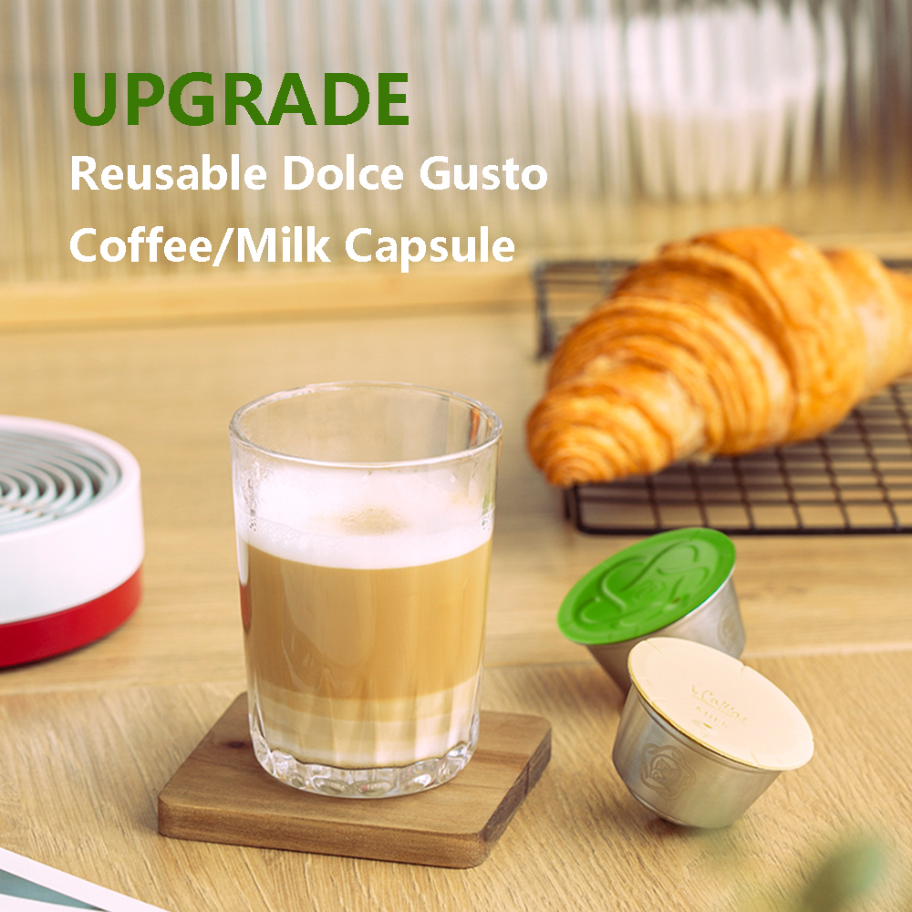 Capsule di caffè ricaricabili riutilizzabili per Dolce Gusto Maker Nespresso Caffè espresso e cialde filtro per il latte Accessori per caffè