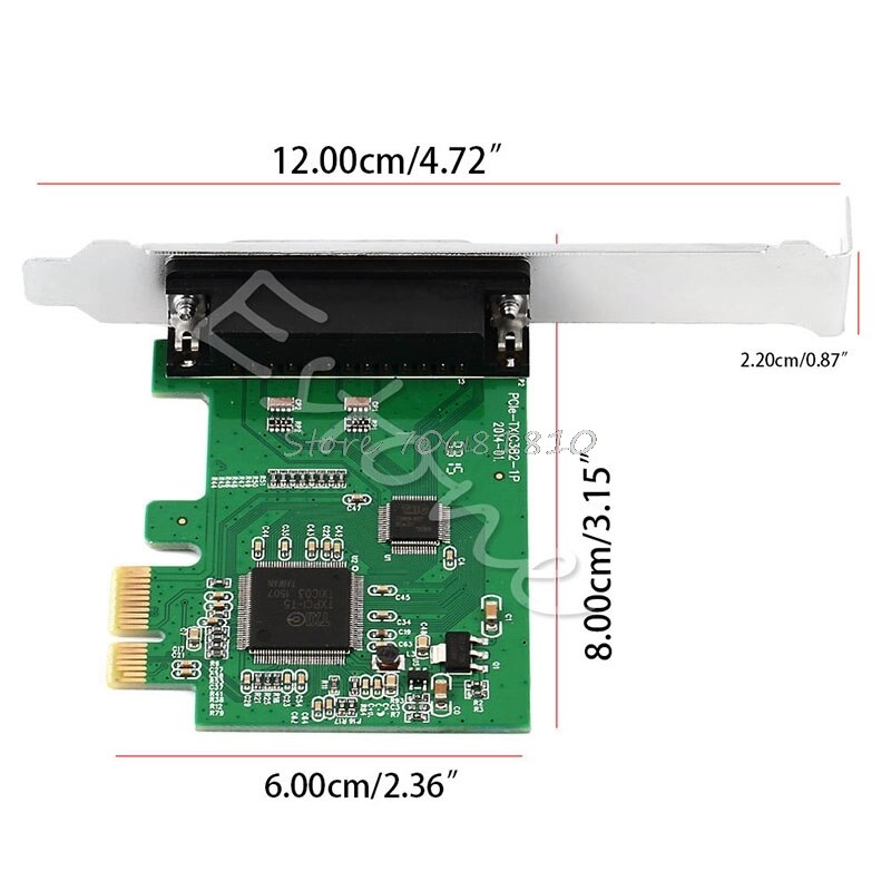 Parallel Port DB25 25Pin LPT Printer to PCI-E Express Card Converter Adapter