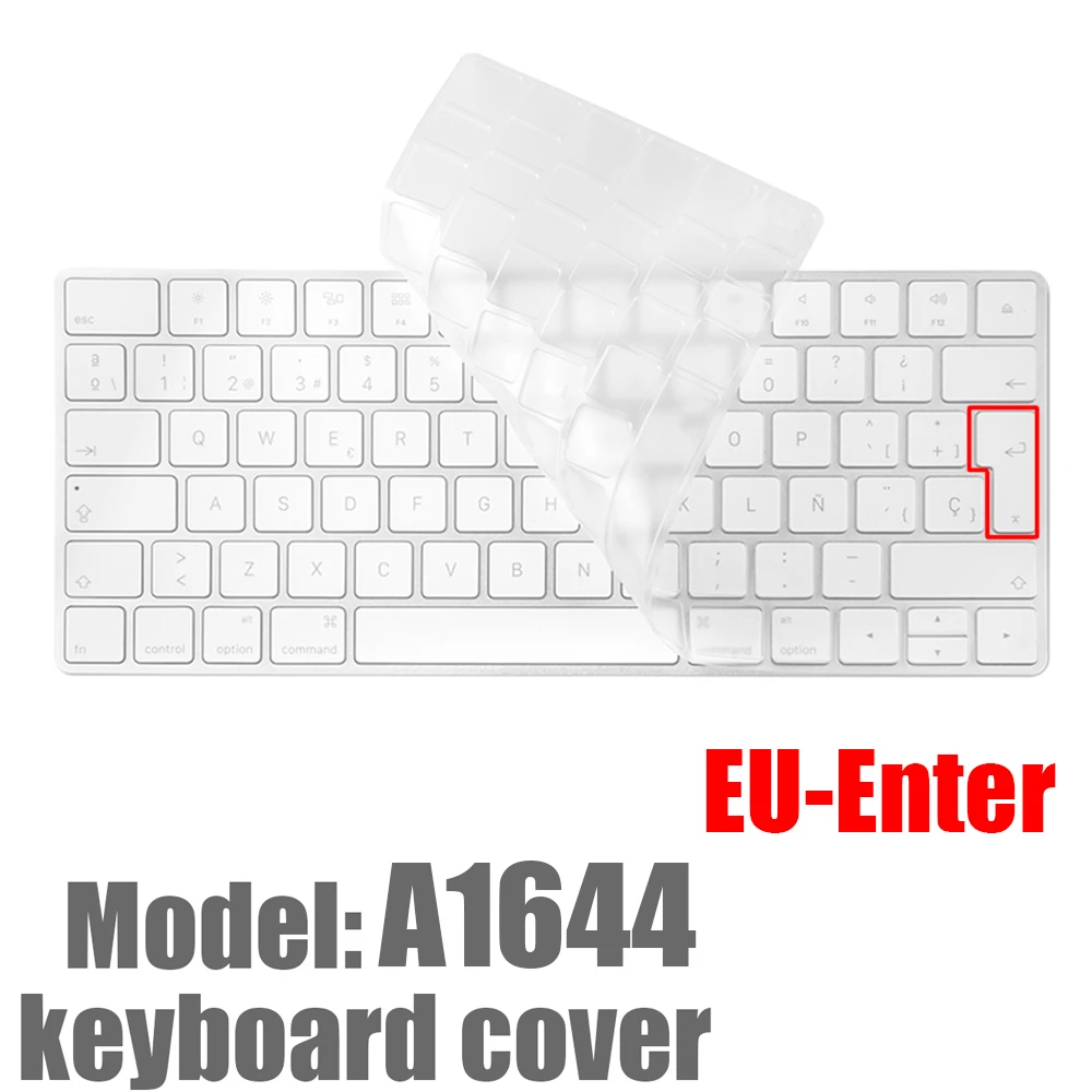 Für Magic Keyboard Silikon transparente Tastatur Schutzhülle für Apple IMac Tastatur 1843 A1644 A2520 A1314 A2449 wasserdicht: Brown