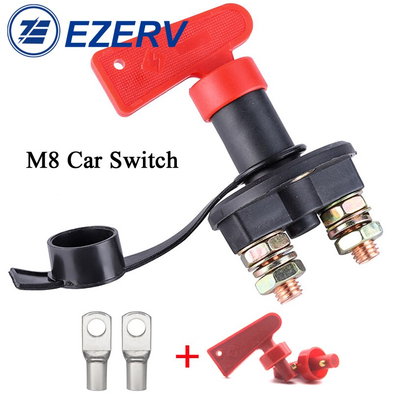 12V 24V Red Key Cut Off Battery Main Kill Switch Vehicle RV Power for Auto Truck Boat camper trailercaravana accessories