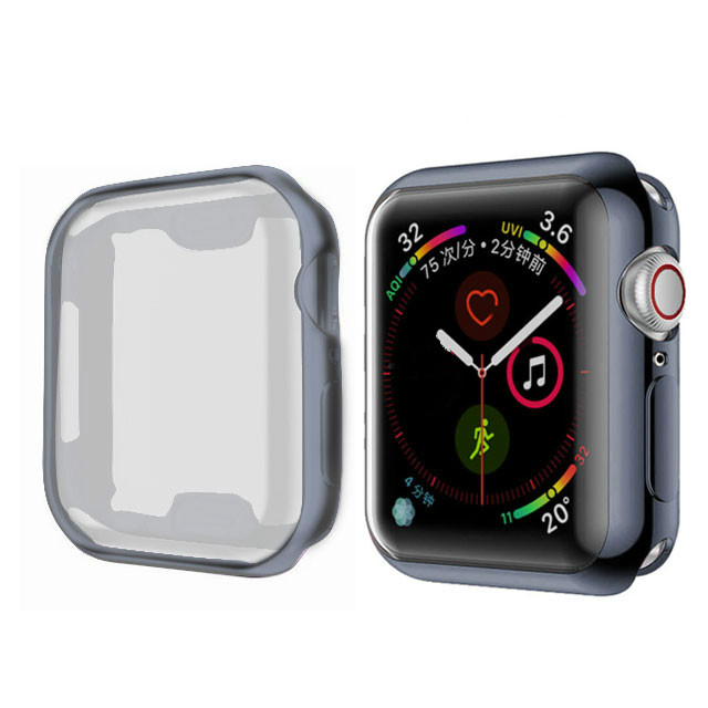 Cover voor Apple Watch Ultra 9 8 7 6 SE 5 4 Screenprotector voor iWatch-serie 38 mm 40 mm 41 mm 42 mm 44 mm 45 mm 49 mm Soft Clear Case: XXL / Azure