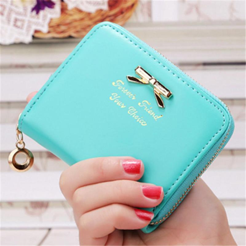 Dames leren mini portemonnee kaarthouder kleine rits portemonnee clutch handtas: Groente