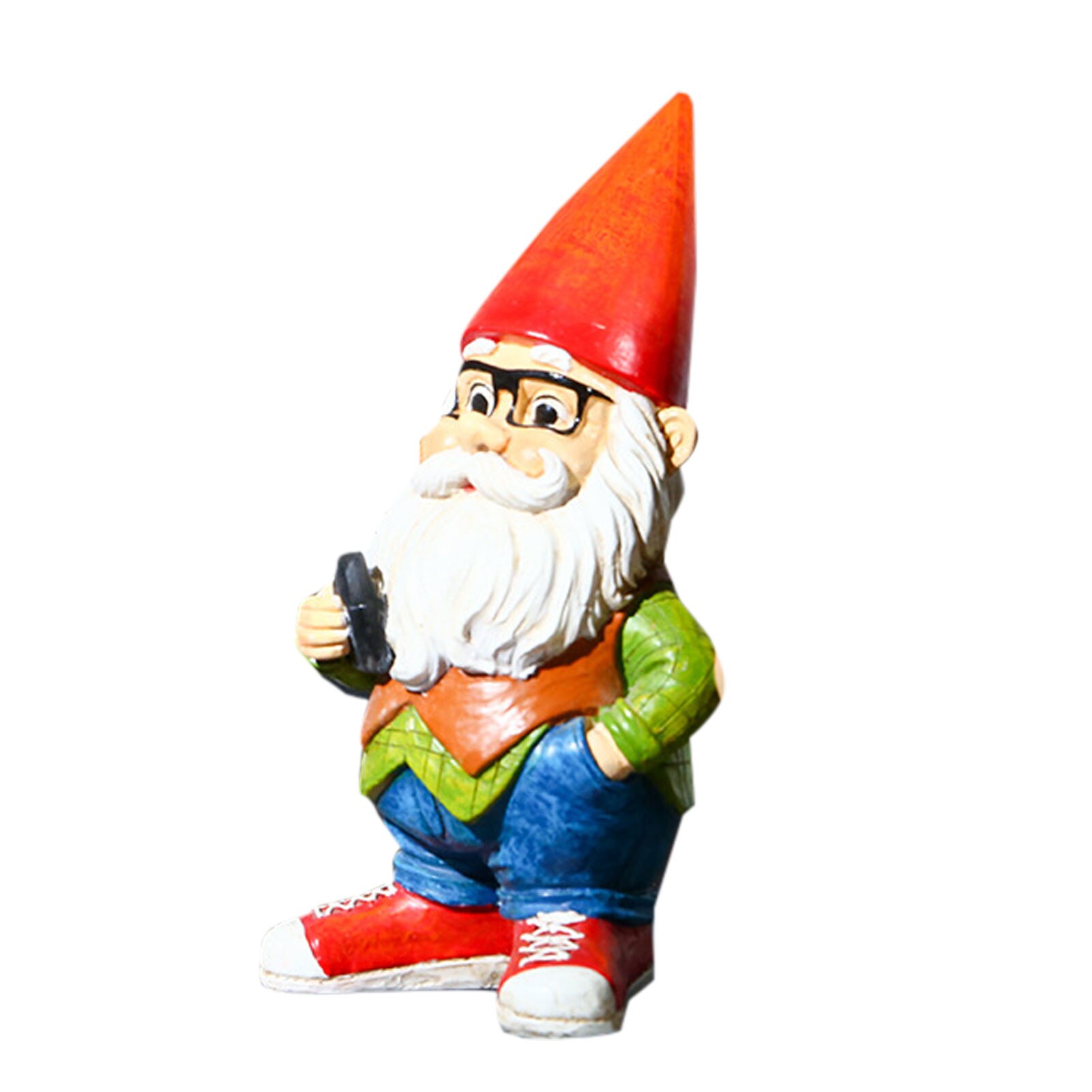 Resin Naughty Garden Gnome Garden Statue Christmas Dress Up Garden Decoration Resin Gnome Christmas Resin Gnome: Default Title