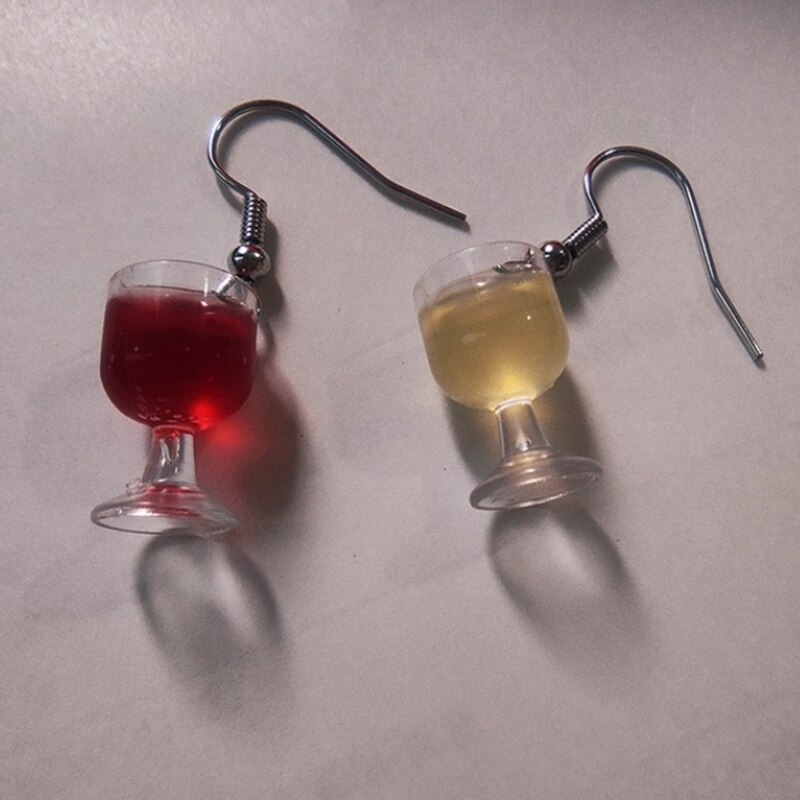 Pendientes de cactus en maceta tridimensional para niña, aretes de planta verde, simulación de planta, , novedad, japonés y coreano: Wine red -yellow