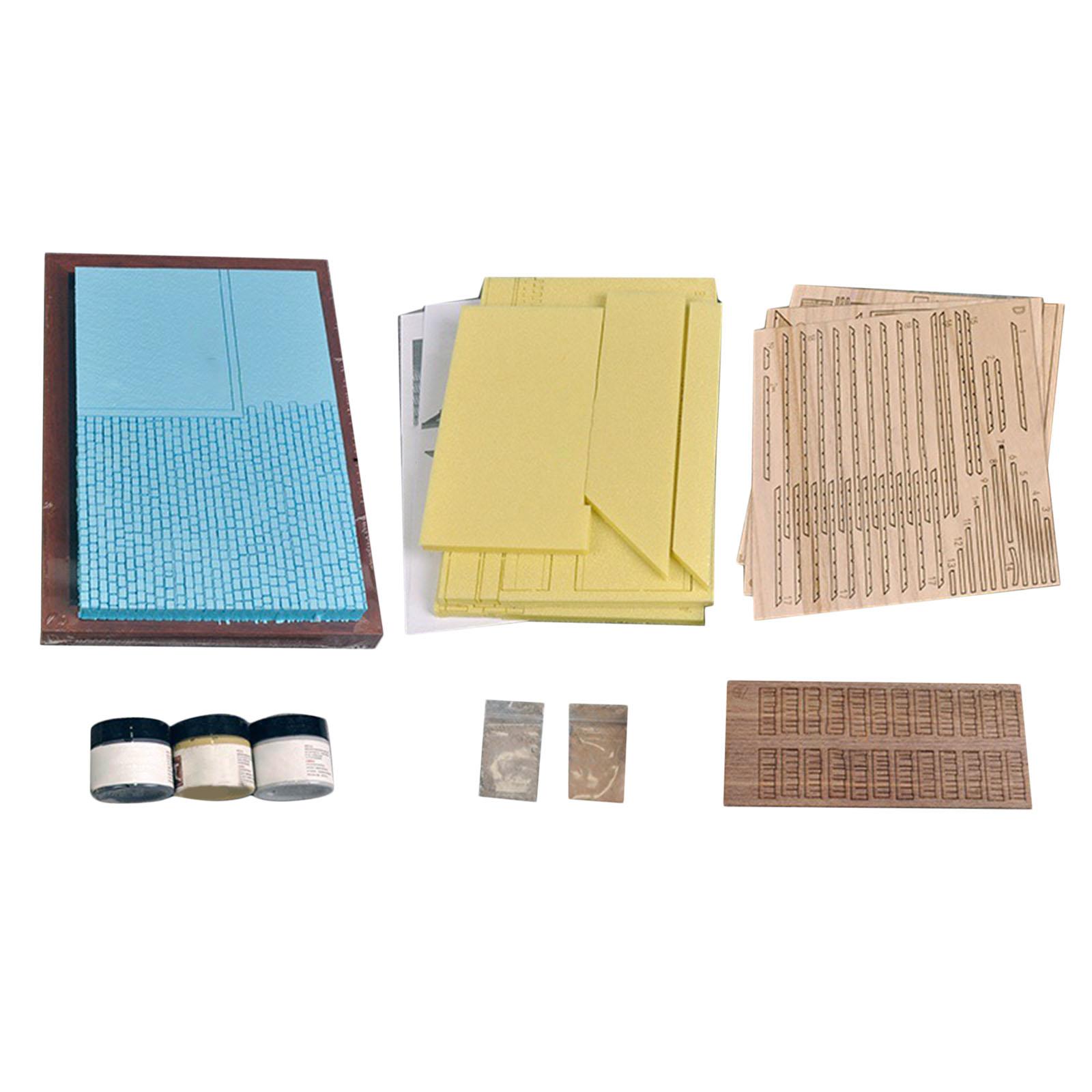 Unpainted 1/35 Building Model Kits Ruins House 3D Puzzles with Display Base for Landscape