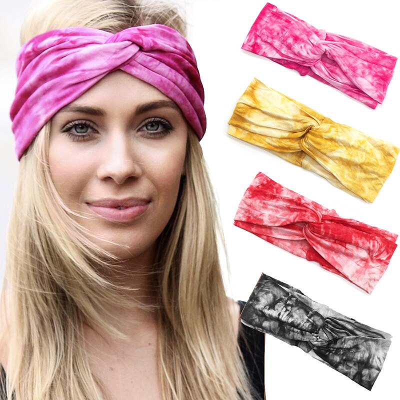 3 stücke Frauen Stirnband Boho Floal Stil Quer Knoten Kopf Wrap Haar Band Gedruckt Muster Schweißband Zubehör