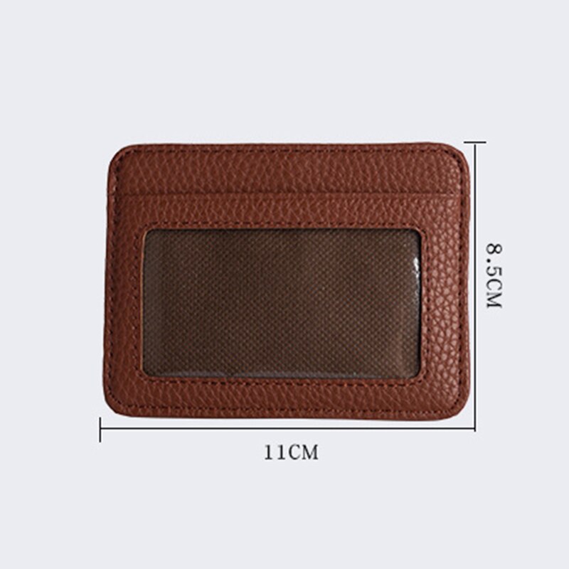 Women Slim Minimalist Wallet PU Leather Credit Card Holder Short Purse AIC88