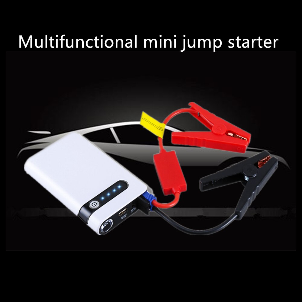 GKFLY Mini Car Jump Starter 12V Emergency Booster Starting Device Cables Portable Power Bank Car Charger Battery SOS LED