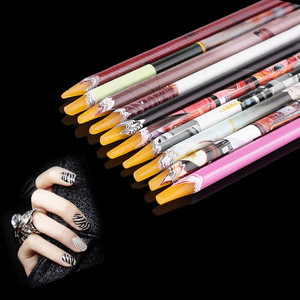¡Al azar! 1 ud. Pluma punteada de cera lápiz auto-diamantes de imitación adhesivos gemas perforación fácilmente recoger consejos herramientas DIY salón manicura arte de uñas