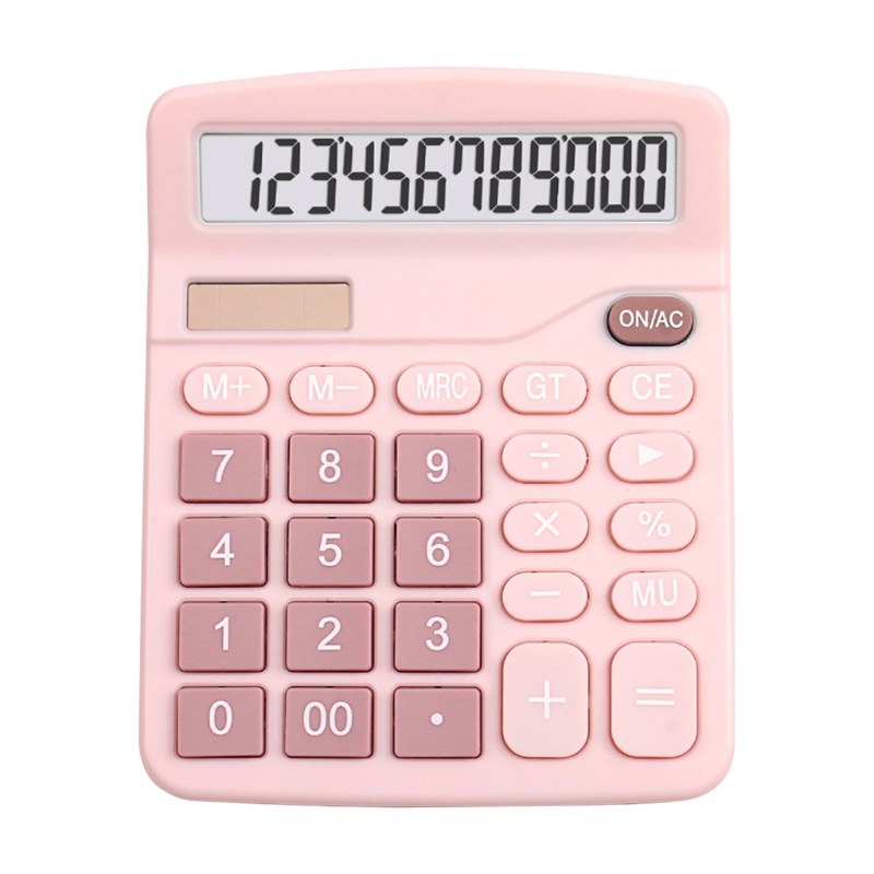 T8WC Home Office 12 Digits Electronic Calculator Large Screen Desktop Calculators