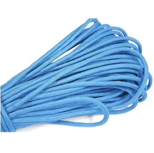 30ft 550lb paracord snor faldskærmssnor med 7 kerne snor reb 4mm dia til camping vandreture udendørs hjem 9.1m solide farver: Himmelblå