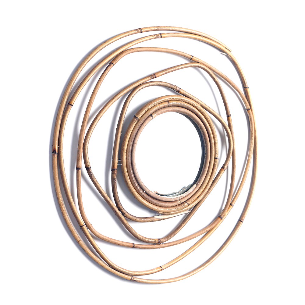 Styl skandynawski domu Rattan plecione sztuki salon makijaż lustro ozdobne ściany wiszące sypialnia łazienka zdjęcie rekwizytu: C