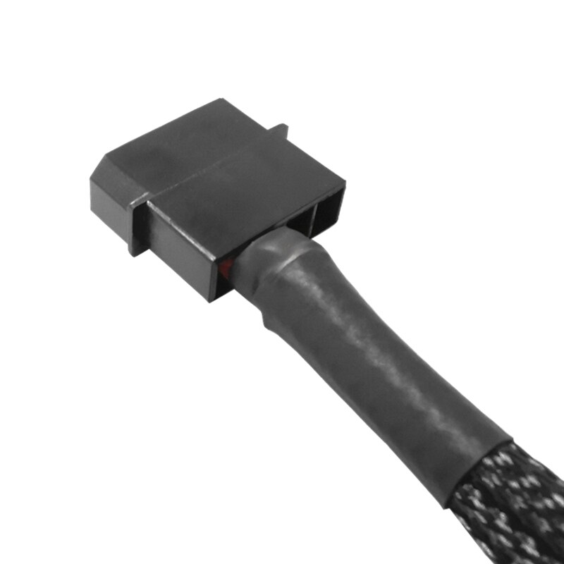 4pin IDE Molex to 4-Port 3Pin/4Pin Power Supply Cable Black Sleeved Cooling Fan Splitter Power Cord Plug Cooler Wire for PC