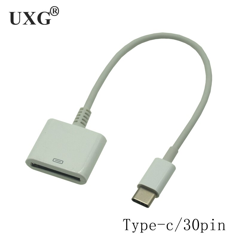 Dock 30 Pin Female naar USB-C USB 3.1 Micro USB 8pin Type C Mannelijke Korte Oplaadkabel Voor Huawei Xiaomi Mac Onplus 15 cm