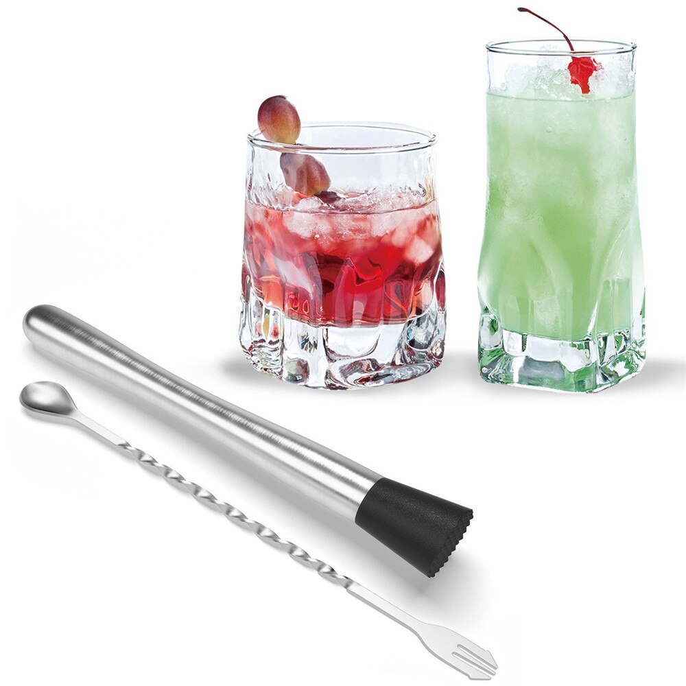 Muddler Bar Tool Cocktail Muddler Set With Muddler, Cocktail Spoon, Jigger G531