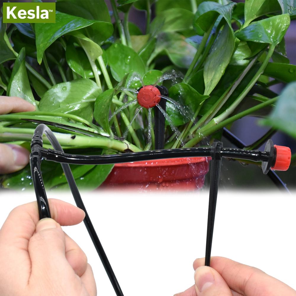 Kesla 100-500pc muovinen tiputin kastelu kasvaa tee 1/4 tuuman letkuliittimen liitosletku ulkokastelutyökalut 4mm/7mm letkulle