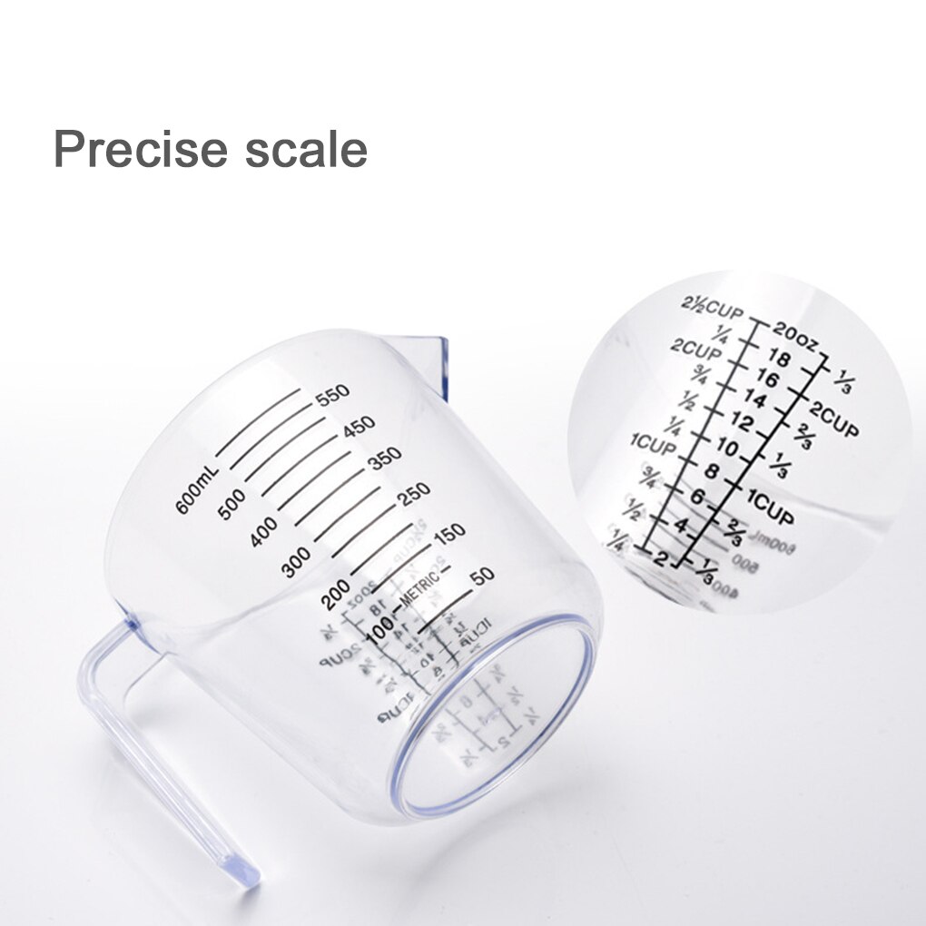 150ML/300ML/600ML Plastic Measuring Cup Clear Scale Measuring Cup for Baking Beaker Liquid Measure Jug Container