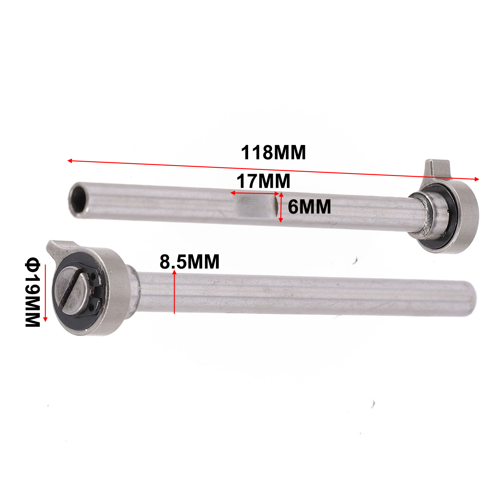 Eje de sierra de calar, sierra alternante, montaje de mandril rápido, repuesto de Metal para herramienta eléctrica 4304 4305 4306 118mm, 1 ud.