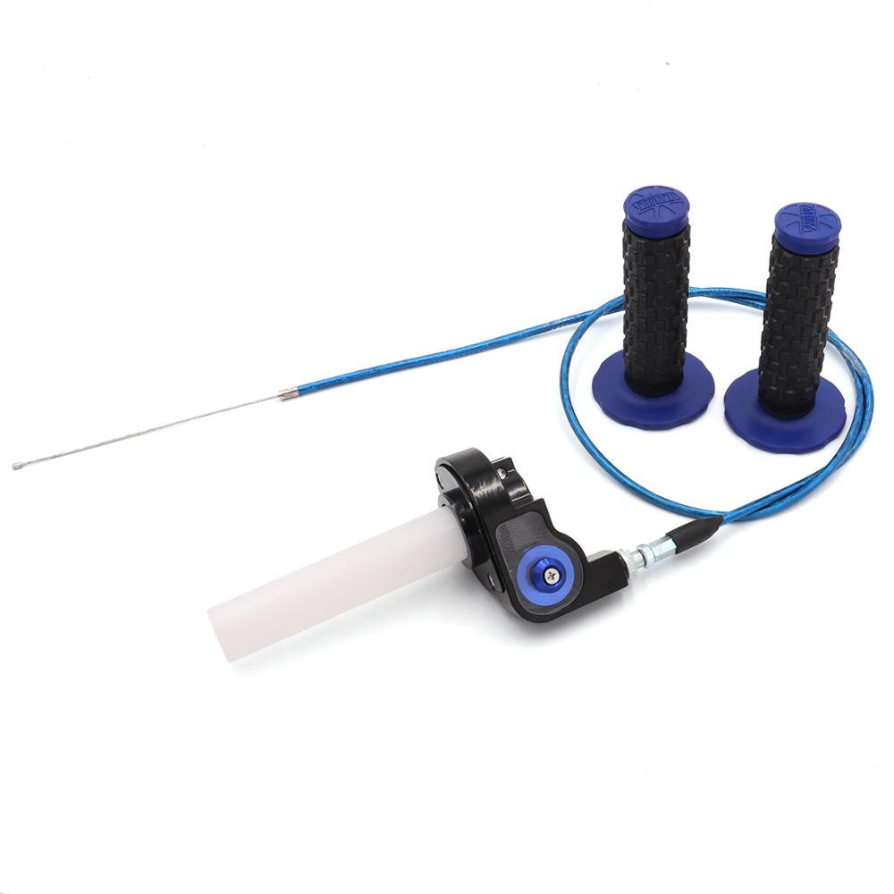 Transperent Throttle Quick Twist Grip &amp; Dual Cable &amp; Pro Tapter Handle Grip for TTR CRF KLX Dirt Pit Bike
