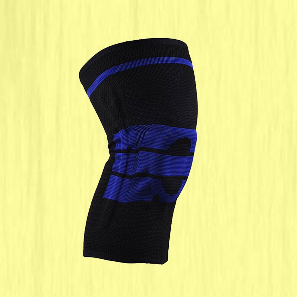 Enkele Fitness Hardlopen Fietsen Knie Ondersteuning Braces Elastische Nylon Sport Compressie Knie Pad Sleeve-Sized M (Grijs)