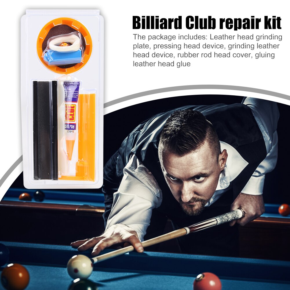 Billiard Pool Cue Tip Repair Tool Multi-function Tip Glue Enjoyable Indoor Games Interactive Snooker Cue Repair Kit