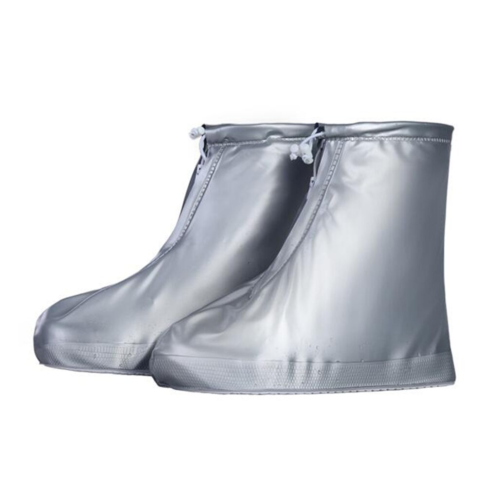 1 paar waterdichte beschermhoezen voor schoenen, unisex, regenhoezen met rits, hoge antislip regenhoezen, herbruikbare hoezen: Grijs / 3xl