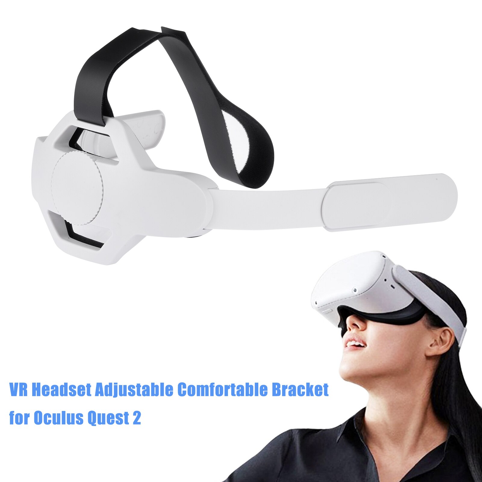 Vr Head Strap Voor Oculus Quest 2 Vr Headset Verstelbare Comfortabele Beugel Voor Oculus Quest 2 Hoofd Verminderde Druk Bevestiging band