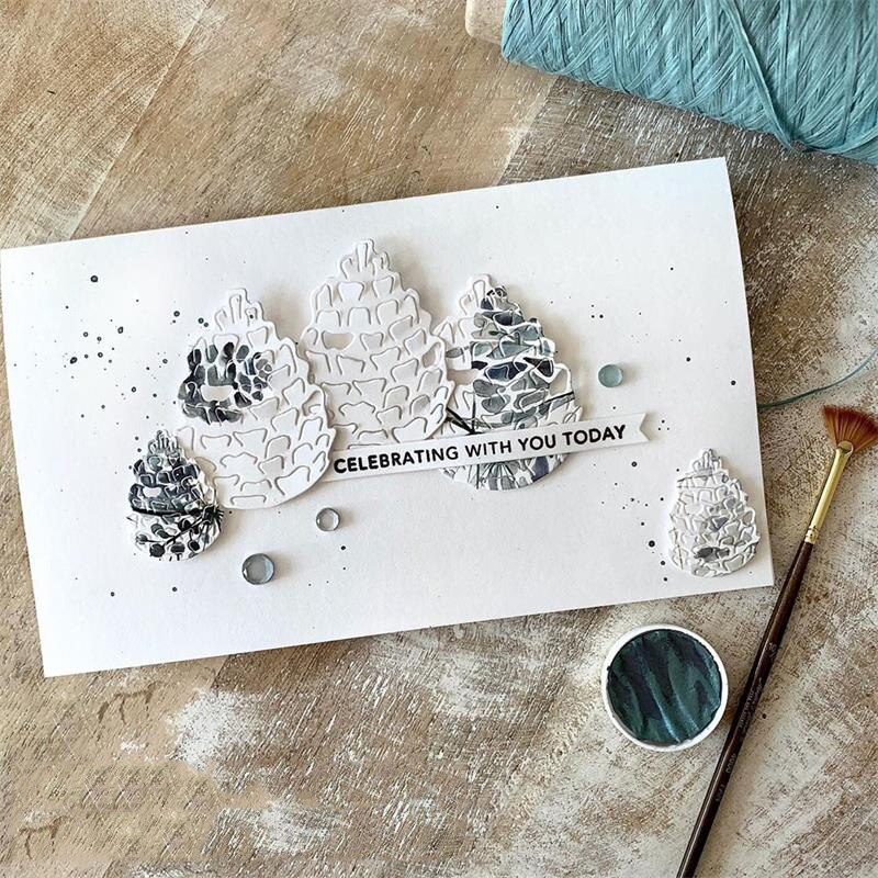thumbnail image 2 of Metal Cutting Dies – Pine Cones & Pine Leaves – Scrapbooking Embossing Tools 2 of 6