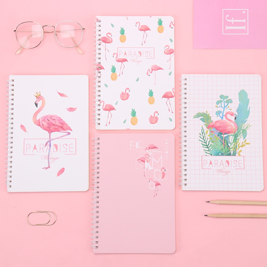 120 Pages Spiral Coil Notebook Kawaii Office Spiral Binding Simple Student A5 Thickened Grid Paper Coil Ben Stationery