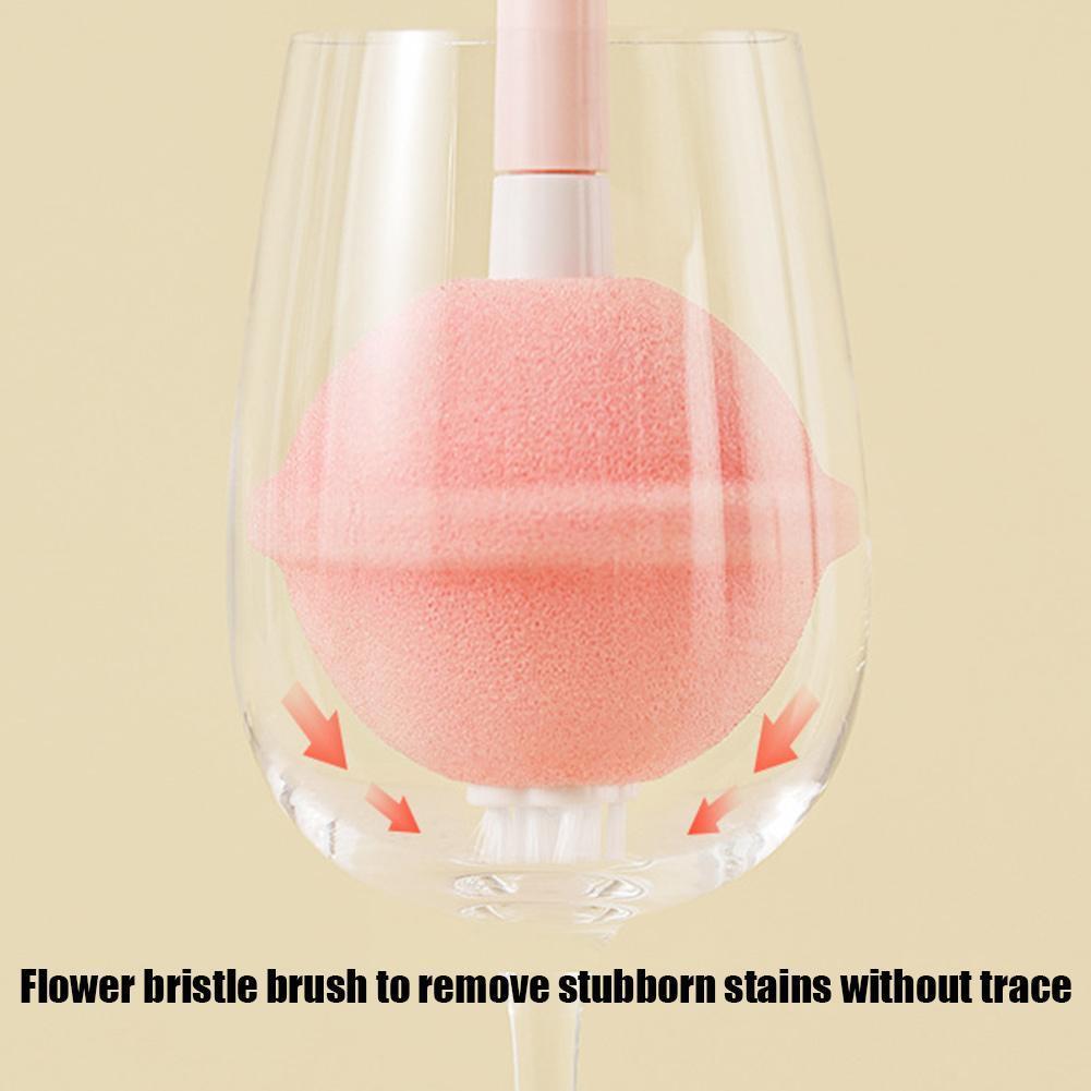 3 In1 Baby Fles Borstel Multifunctionele Lange Handvat Lange Borstel Schrobben Rotary Fles Handvat Baby Melk Cleaner U3G0