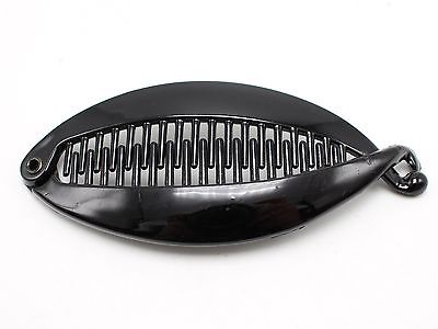 5 Zwart Plastic Twisted Vissenstaart Banaan Haarspeldjes Kam Clamp 120mm DIY Craft