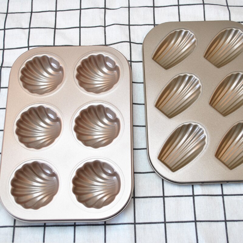 Carbon Staal 6-Hole Madeleine Banaan/Shell Cakevorm Bakvorm Pan Non-stick Voor Maken Franse madeleine Cake