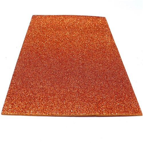 Glitter Foam Paper Spong Paper Diy Craft Manual Paper-Cut Scrapbook Paper Kindergarten Decorations Supplies 20X30 Cm 10 Pcs/Bag: orange