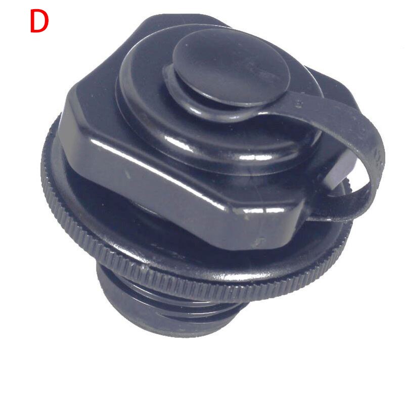 Portable air valve caps screw air valve for inflatable rubber dinghy raft inflatable boat air valves adapter black: D