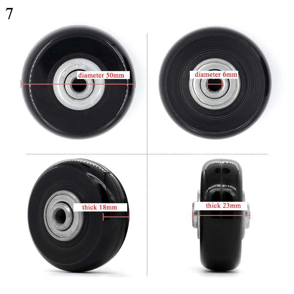2 pcs Suitcase Wheels Luggage Box Replacement Wheel Axles Casters Black Different Pattern Wheel Suitcase Accessories