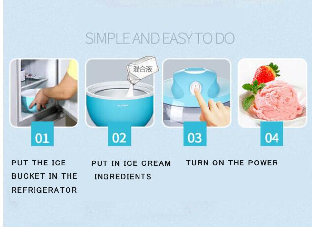 220V Household Ice Cream Maker Ice Cream Machine Portable Ice Maker Available Easy Operation