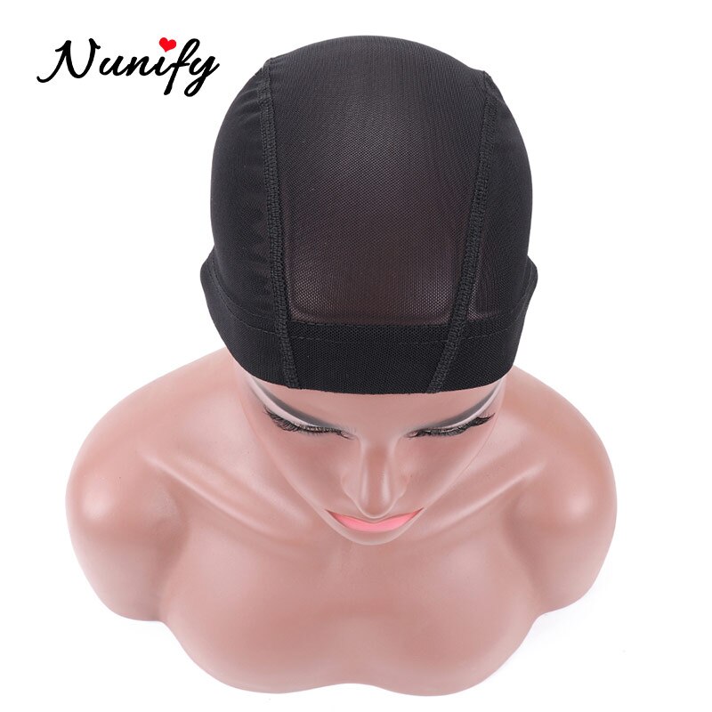 Nunify 15Pcs/Lot Wig Net Cap Weaving Caps Mesh Dome Caps For Wigs Making Glueless Spandex Wig Cap Hair Weaveing Net With Wig