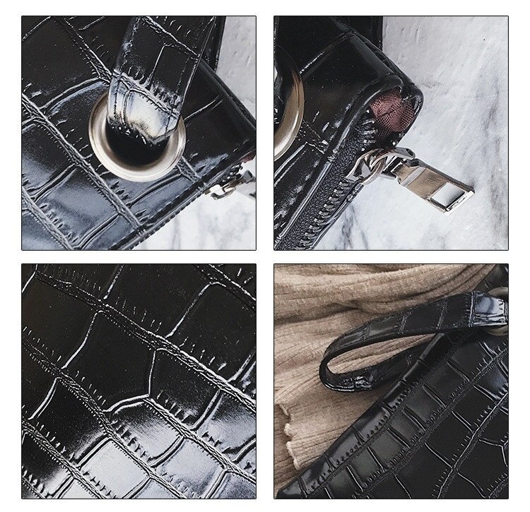 Krokodille kvinder clutch taske alligator armbånd dame aften tasker trend fest pige konvolut taske håndled wrap clutches pung