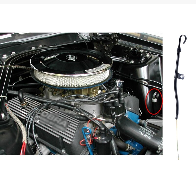 SBF czarna stal miarka poziomu oleju silnikowego 260 289 302 347 351W rura dla SB bród bagnet