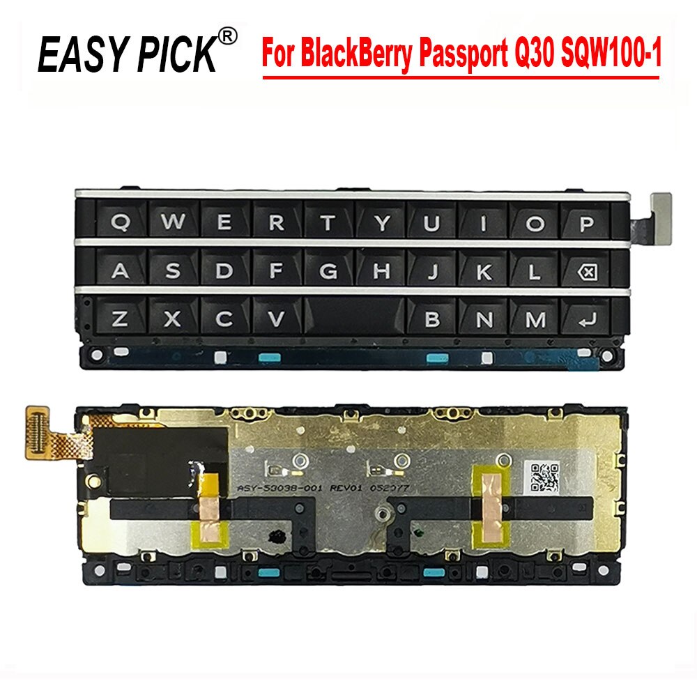 Boutons de clavier de téléphone pour BlackBerry passeport Q30 SQW100-1, pièces de rechange pour menton avant