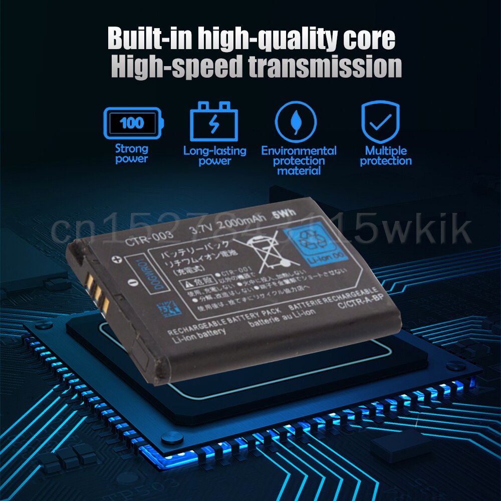 3,7 V 2000mAh CTR-003 Wiederaufladbare Lithium-Batterie Für Nintendo 2DS XL 3DS CTR-001 JAN-001 kabellos Regler Ersatz zelle