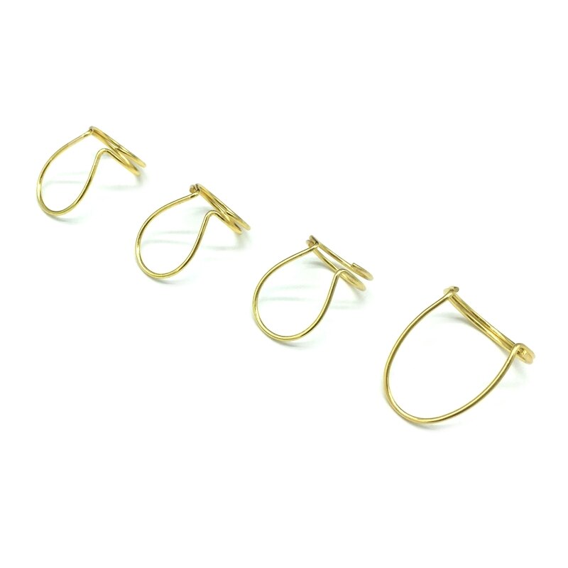 G92F 1 Thumb w/ 3 Finger Wire Style Guitar Metal Picks Open for Banjo Ukulele: gold