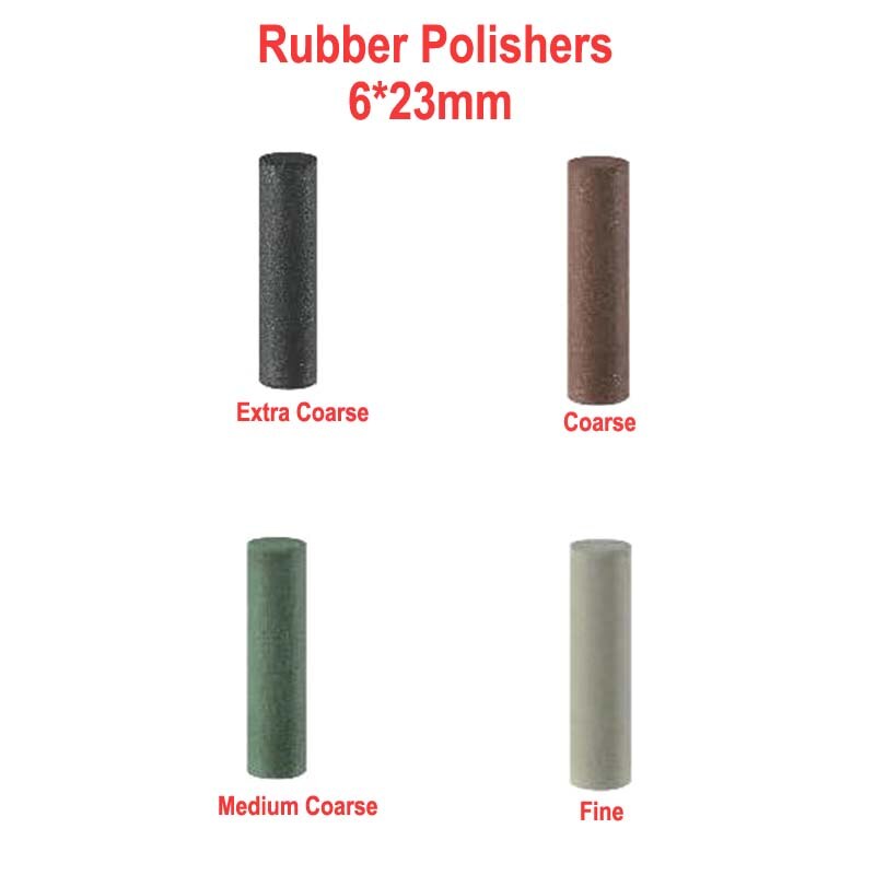 Assortiment de bâtons de polissage en caoutchouc, 100 pièces, 6x23mm, pour laboratoire dentaire