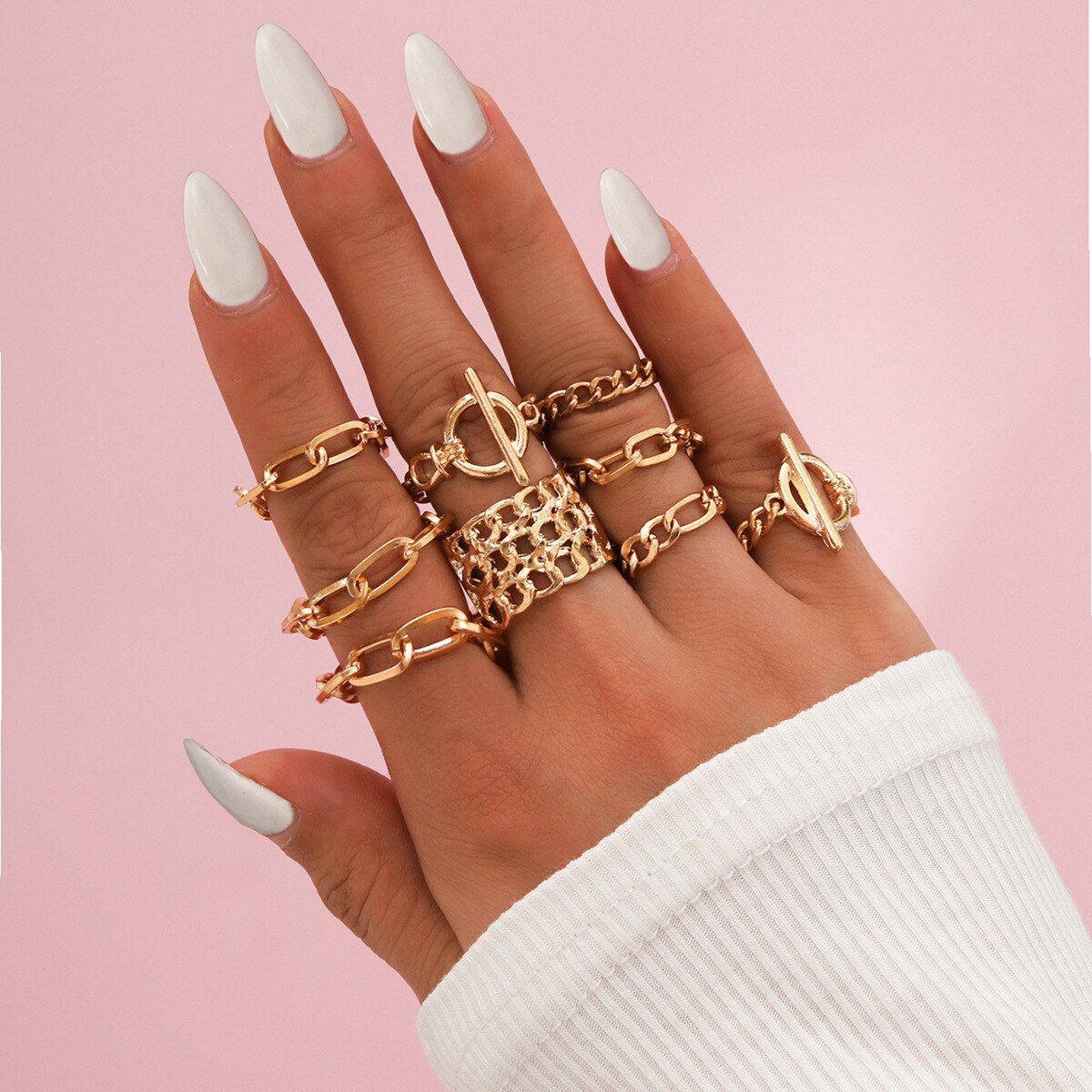 17 teile/satz Böhmischen Geometrische Schlange bilden Knöchel Ringe einstellen Für Frauen Kristall Finger Ring Weiblichen Boho hochzeit Schmuck: Himmel Blau
