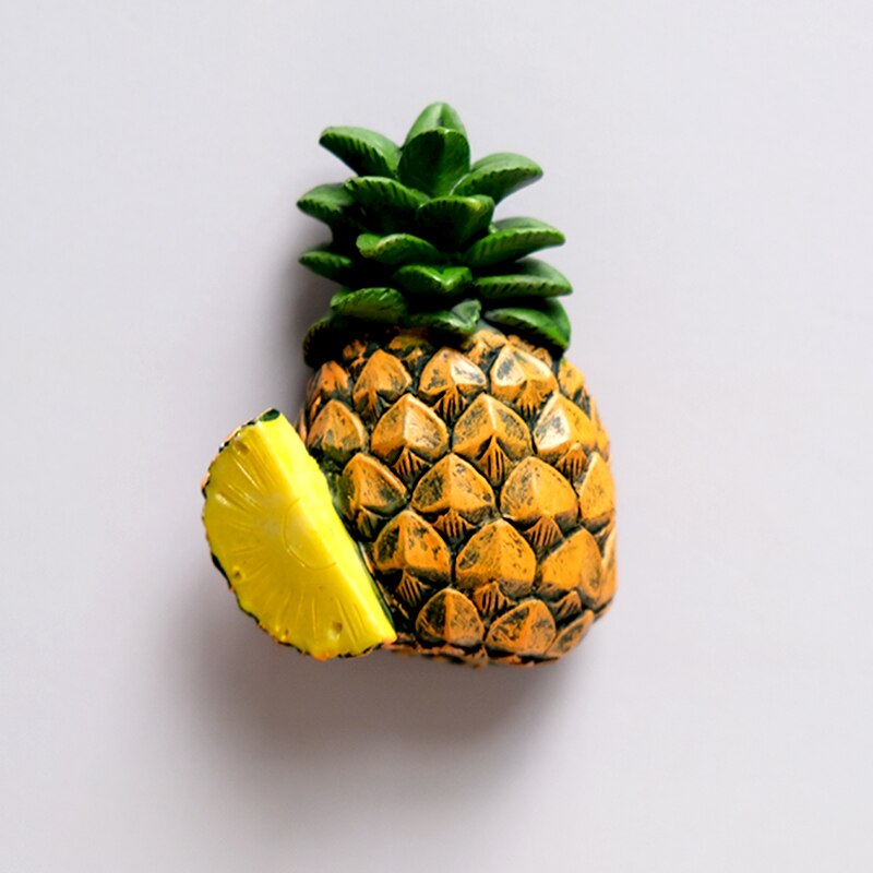 Decorative Refrigerator Magnet Funny Resin Kitchen Fridge Magnets Cute Whiteboard Locker Magnets for Boys and Girls: Pineapple