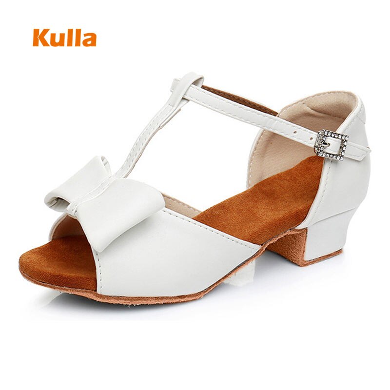 Chaussures de danse latine blanches pour filles, chaussures de Salsa pour enfants, , Performance, taille 26-40, salle de bal, Jazz, femmes