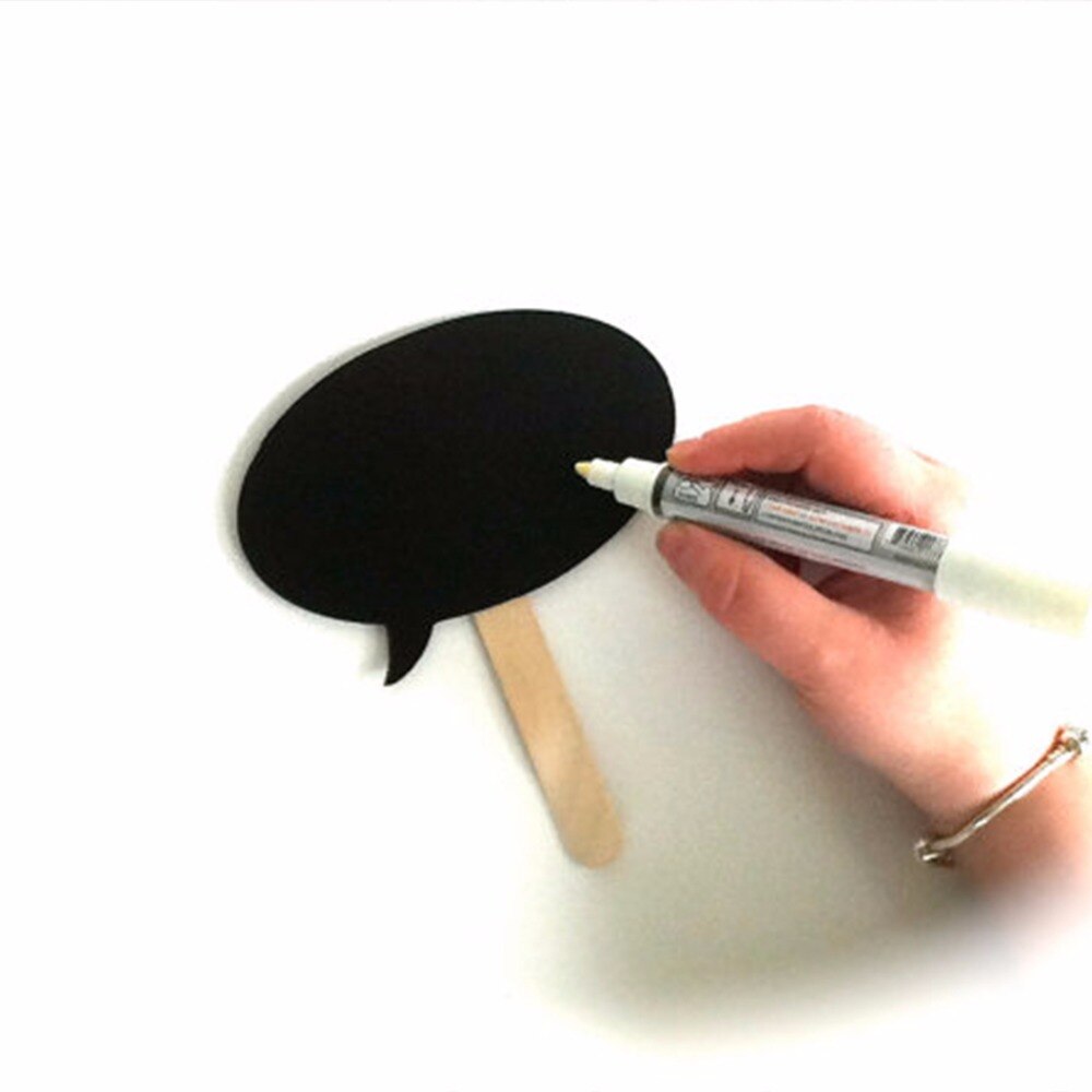 FENGRISE 10 pcs Photo Booth Props Bruiloft Decoratie Mini Schoolbord Wedding Borden Zoete valentijnsdag Feestartikelen