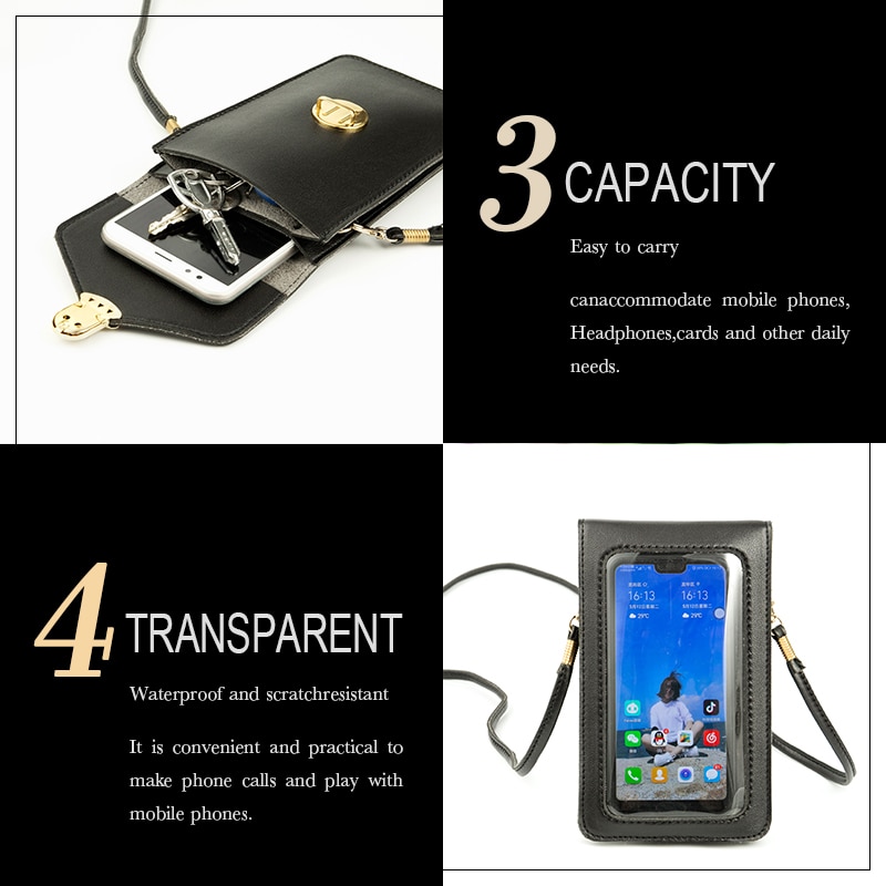 Sweettreats Touchable PU Leather Change Bag Mobile Phone Bag For iPhone 11 pro max Xs X Samsung S9 Huawei Pocket Bag Outdoor